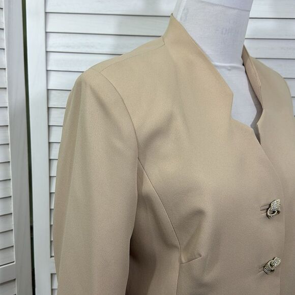 Stunning Moshita Beige Blazer Size 12 Beautiful Jacket Long Line NWOT - Picture 4 of 11